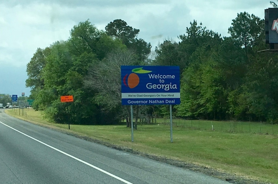 Welcome to Georgia.
Travelling on I-10 from Arizona to Florida (April 2016)