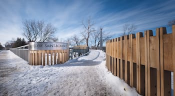 A new river walkway along Tache st.