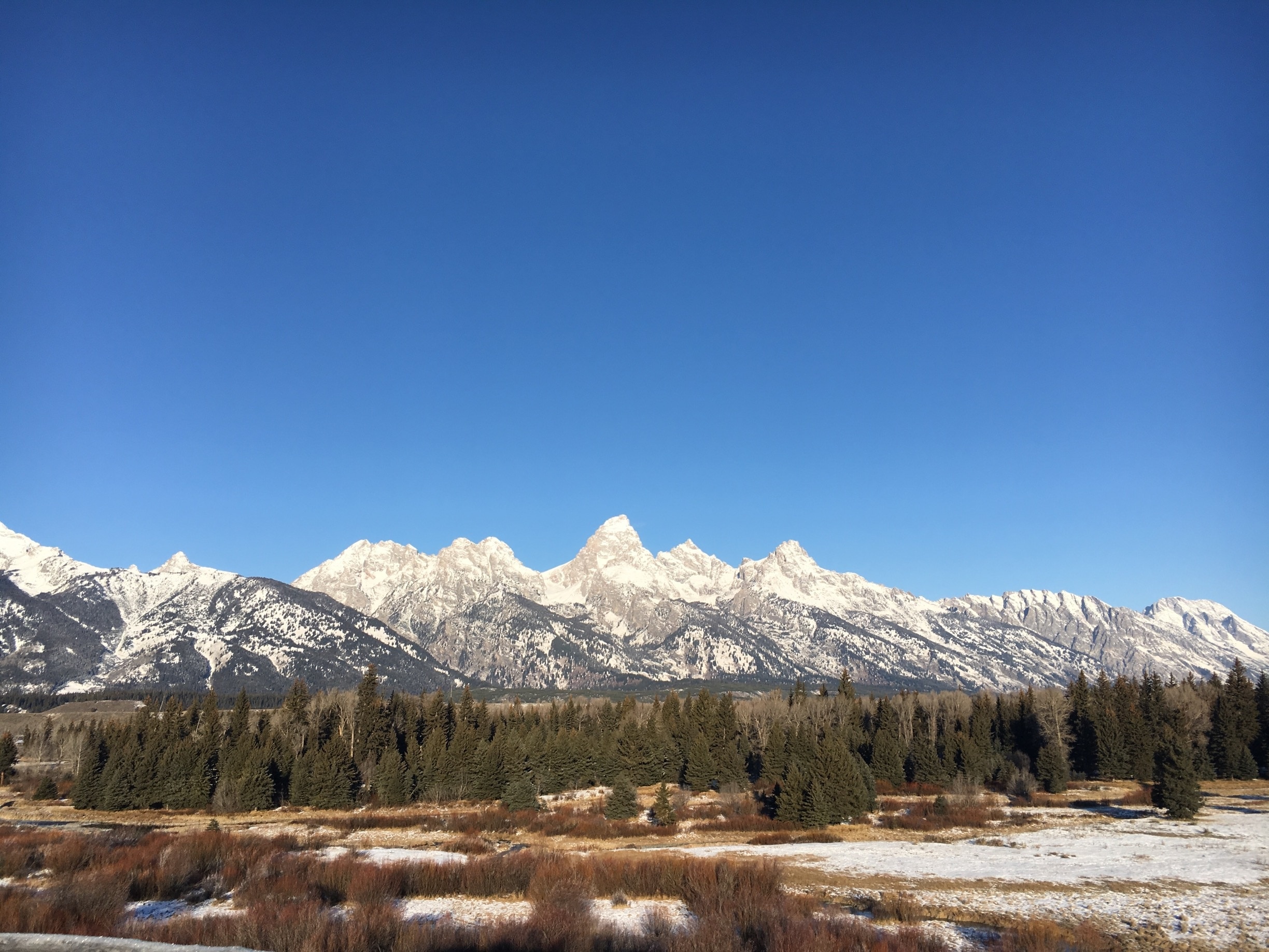 The Grand Tetons living up to their name... 