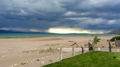 Watching a storm approach on the west side of Bear Lake. It created amazing lighting. #trovember