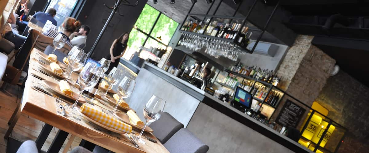 Podil is an AWESOME neighborhood of Ukraine that's crammed to the gills with great restaurants and cafes and bars.  3B just happens to be one of them where I took a photo!  Burgers are all the rage in Kyiv right now, and this is one of many places that features them on the menu and does a darn good job making them.  Decent beer selection too, and decent prices.