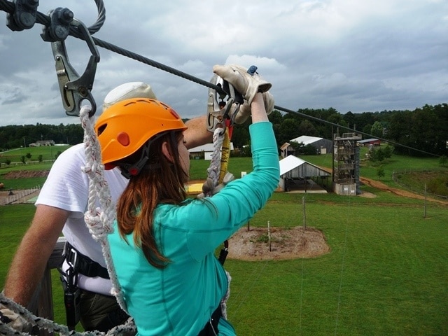 Our two zipline tour guides were perfect, though we got the impression that they aren't normally the ones directing people through the treetops.  They described the place as a pumpkin farm, but let me tell you, folks, it is so much more than that!  Sitting on 200 acres of land, they also had a rock climbing wall, corn maze (of Luke Bryan!), activities geared towards kids, and so on and so forth. Highly recommend if you're near Nashville!