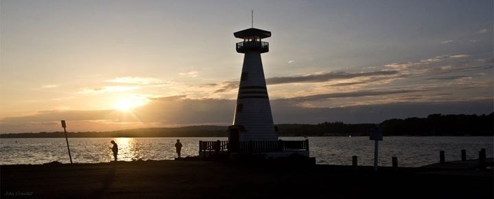 Sunset on Chautauqua Lake. A ride on the Summer Wind or fish from the shore is a great way to spend the afternoon.  Celeron is also the birth town of Lucy Ball.