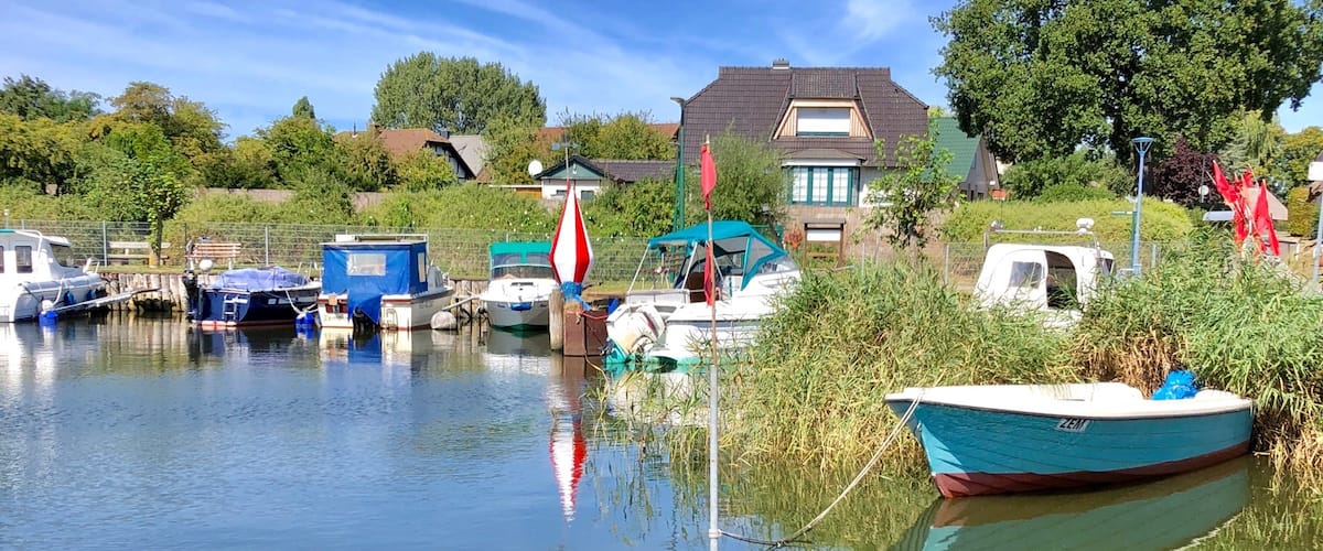 Little harbour of Zempin, Usedom Island, Germany