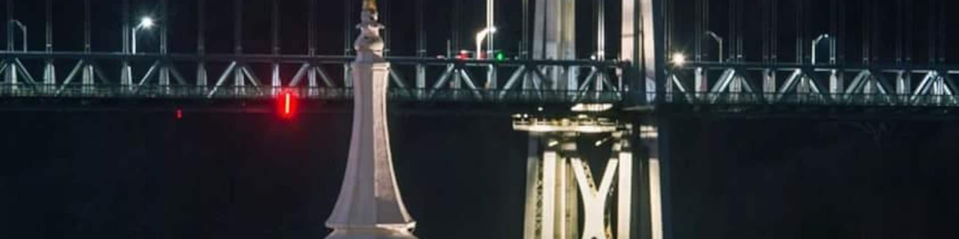 Looking south at the Poughkeepsie bridge.