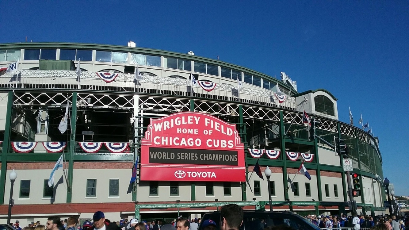 Wrigley Field Chicago Cubs MLB World Series Logo Clark, chicago
