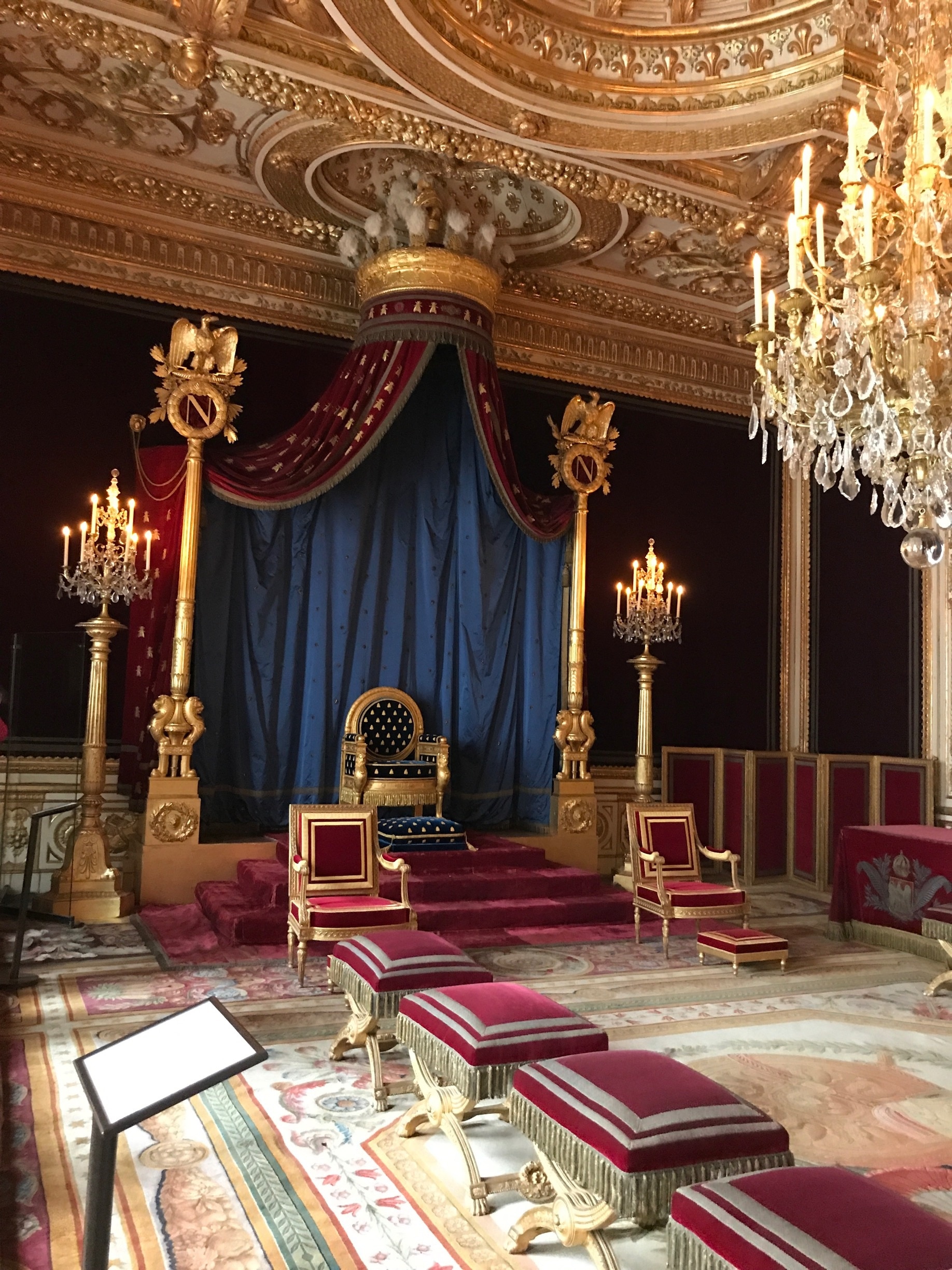 Throne room palace fontainebleau Stock Photos and Images