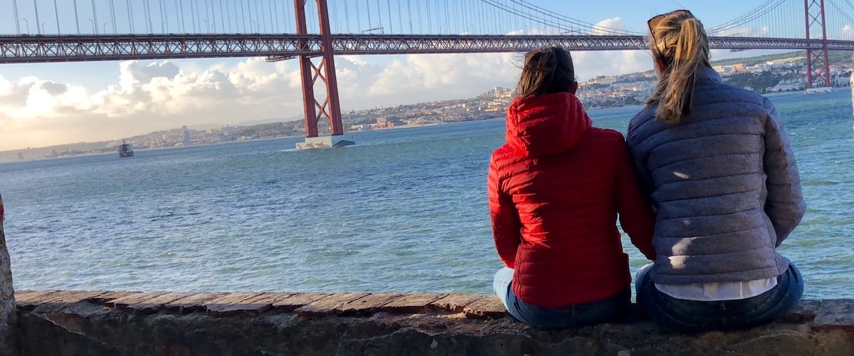 Don’t be afraid to walk a little or go with your car. 
It’s a point of view under the Cristo Rei.
