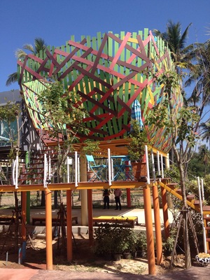 The only room in the resort with a bird's nest style. Enclosed in the coloured-woven wall is the cozy room. It is located in the sister resort of Vartika Resovilla Kuiburi which looks like it has just started its operation, the Vartika Adventure Retreatic Resort. Yes! I spelled the name 'retreatic' correctly.