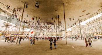 Huge ceiling mirror in the old port which enables you to capture some unusual images.