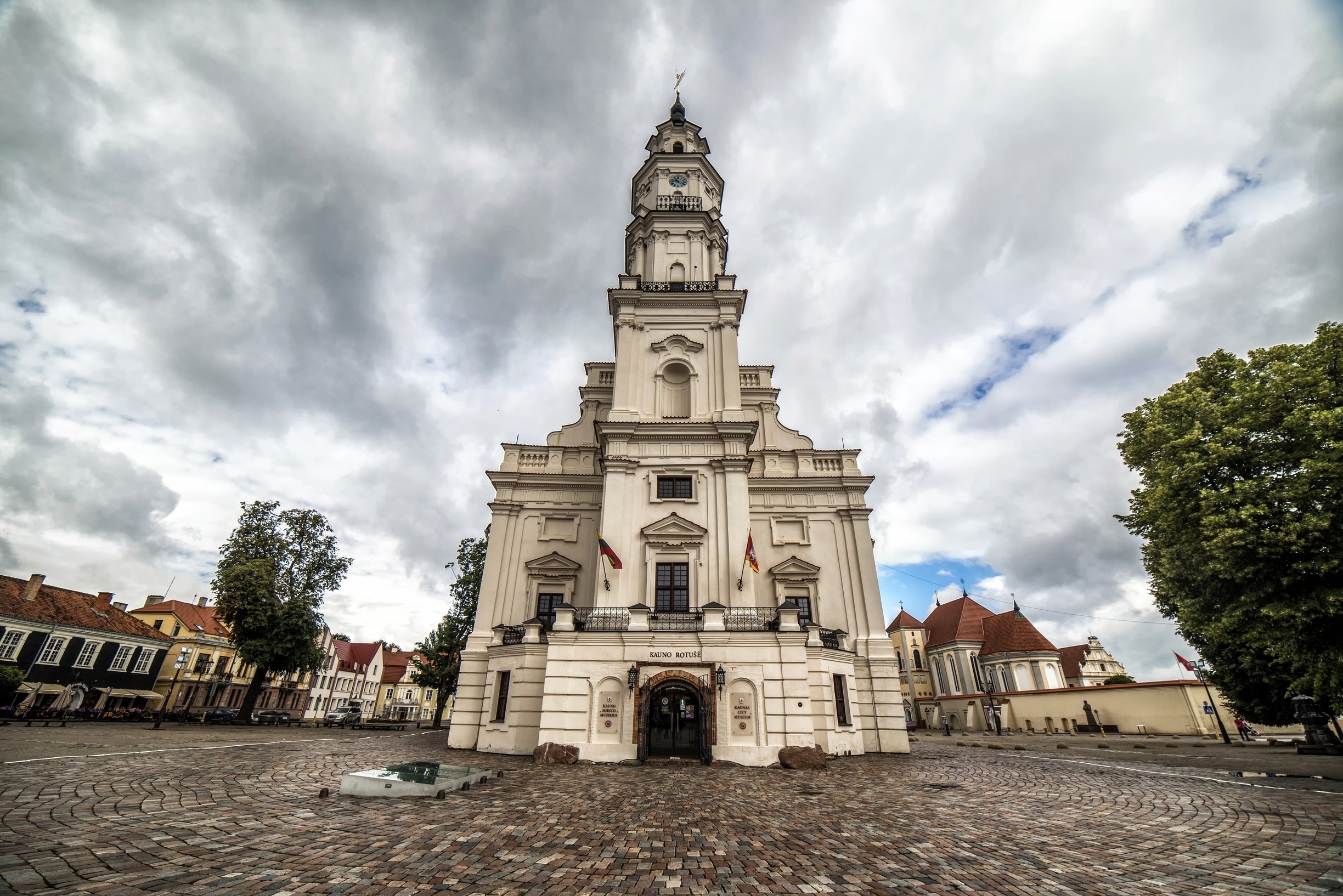 Kaunas town hall in the middle of the old town