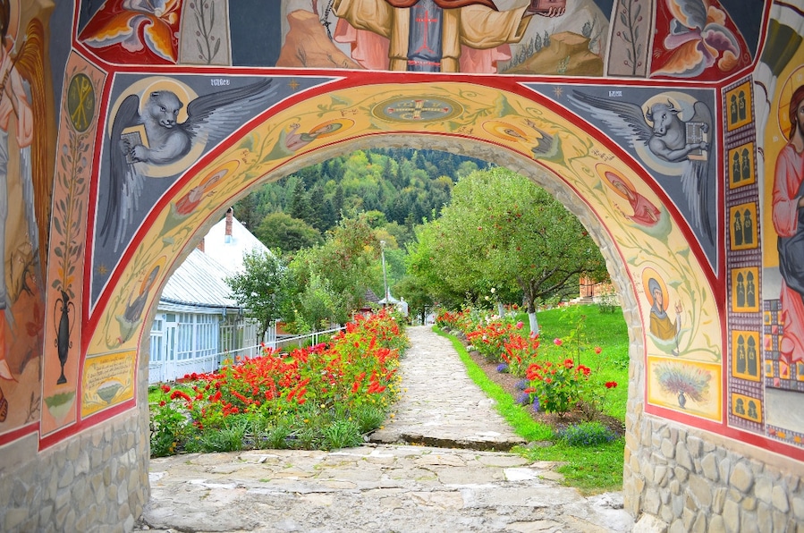 A long way up through the forest to discover the beautifully preserved wooden church of Old Agapia #colorful