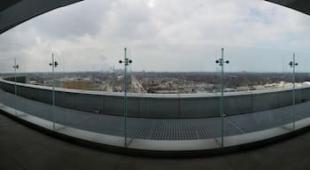 The view from the observation deck overlooking downtown Cleveland. 