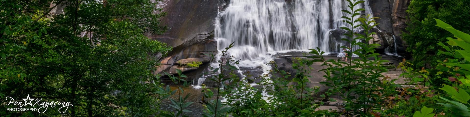 Top view of the High Falls in DuPont State Forest changes a bit every day, depending on recent rains or time of year. To see this 150-foot tall waterfall, hike or bike 1.2-mile roundtrip from the High Falls parking area.
