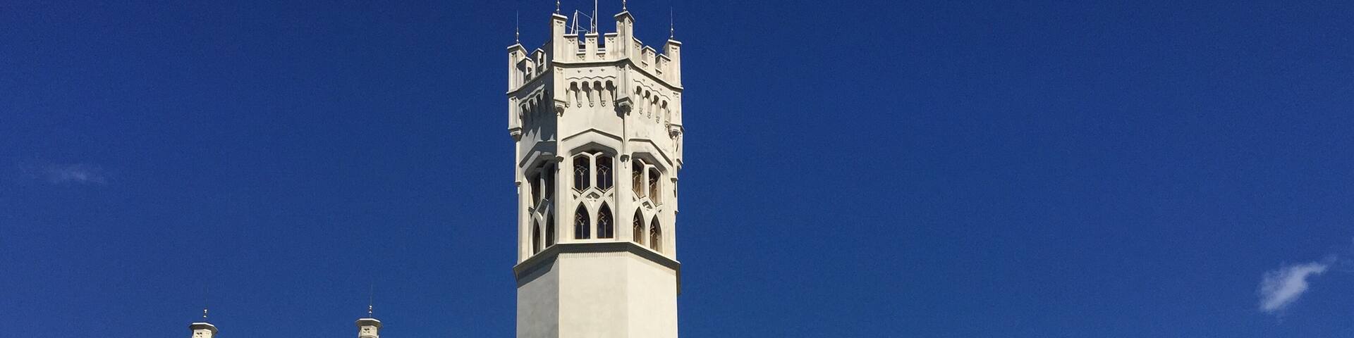 Built in the mid 19th century as a summer palace. This is the backside. Tours are available every hour on the hour.