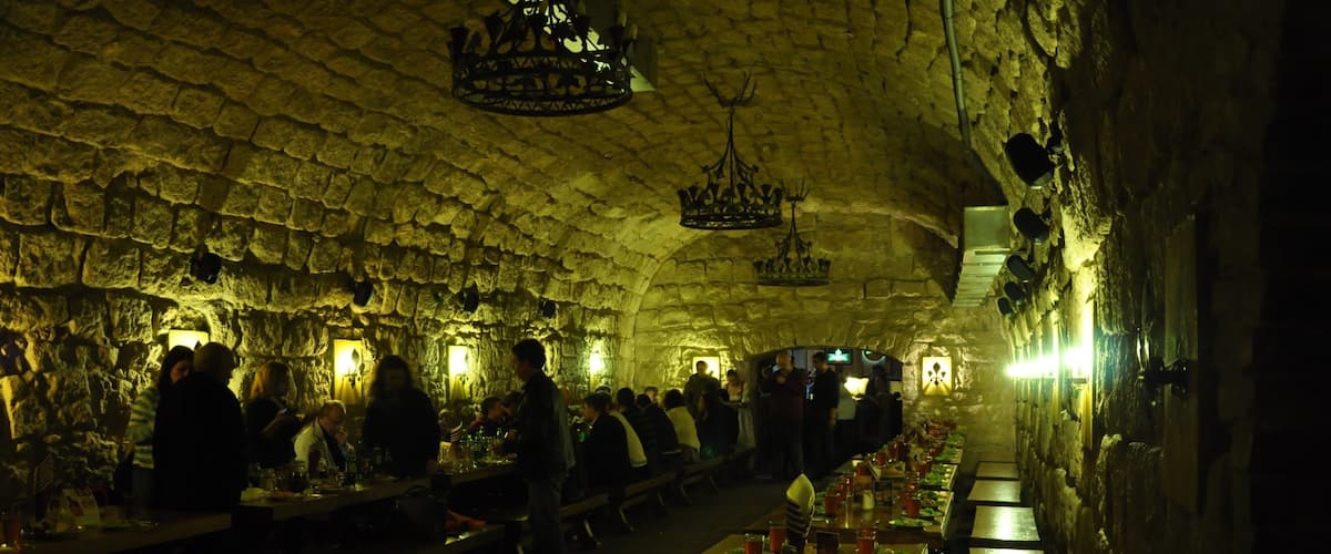 Robert Doms Beer House ... this restaurant is three stories underground and attached to Lviv's Beer Museum and the Lvivske Brewery, which celebrated it's 300th anniversary in 2015. Good food, great beer, neat experience! It's easily walkable from the historic heart of the center too.