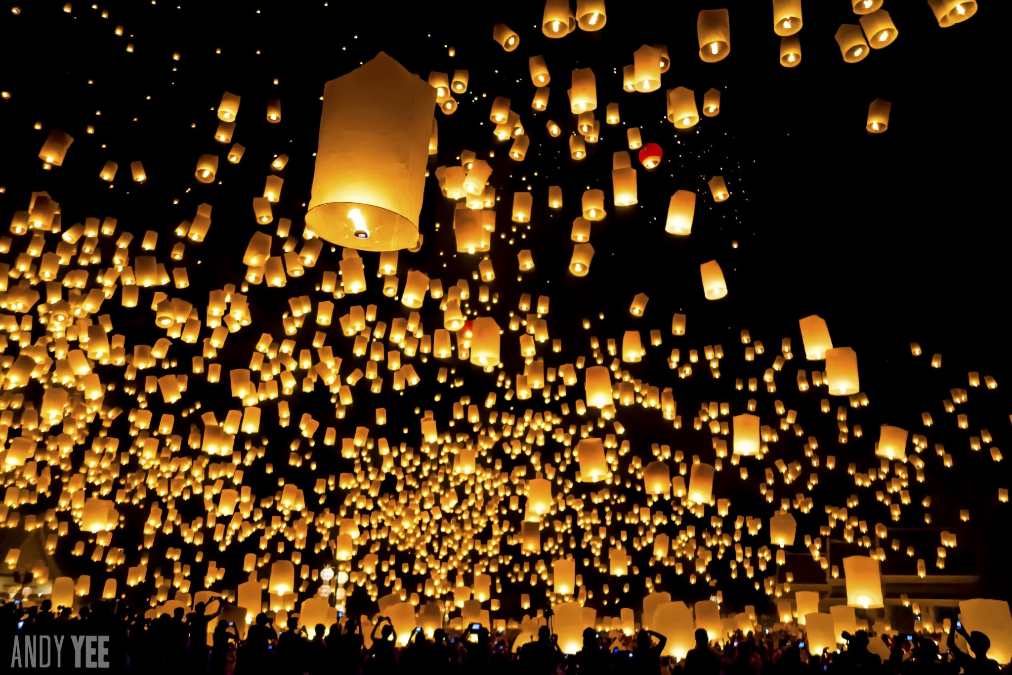 Yi Peng festival in November every year in Thailand. The Maejo University is north of Chiang Mai and can be reached by scooter or bus. For more information on the event, check out my article here http://www.traveltherenext.com/play/item/538-yi-peng-sky-lantern-festival-in-chiangmai