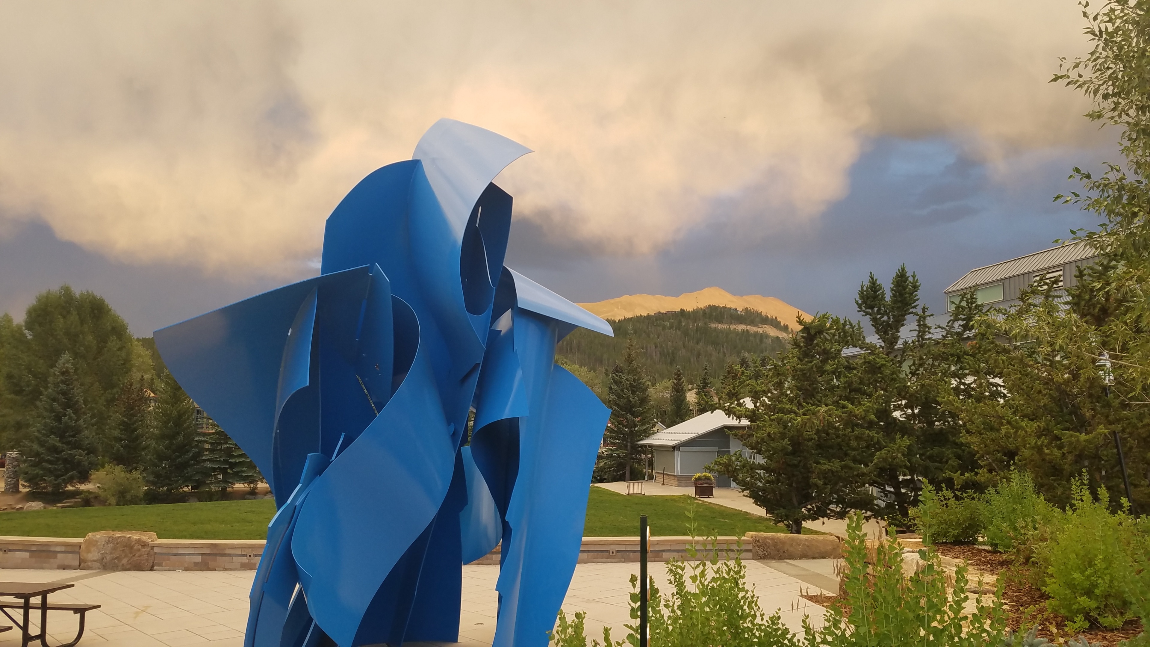 A sculpture in Breckinridge. Could not find a name or artist of this art work.