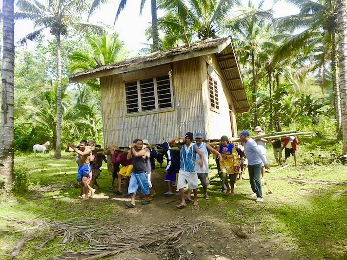 Filipino Culture called Bayanihan. It is helping out one’s neighbor as a community, and doing a task together, thus lessening the workload and making the job easier. It is called the community spirit. It is best exhibited when people wish to move locations in the rural area. The traditional filipino house can be moved from the old place to a new location. Afterwards a small gathering as a form of celebration and socialization is prepared by the home owner. #LikeALocal Photo Contest #Helpingoneanother #filipinotradition