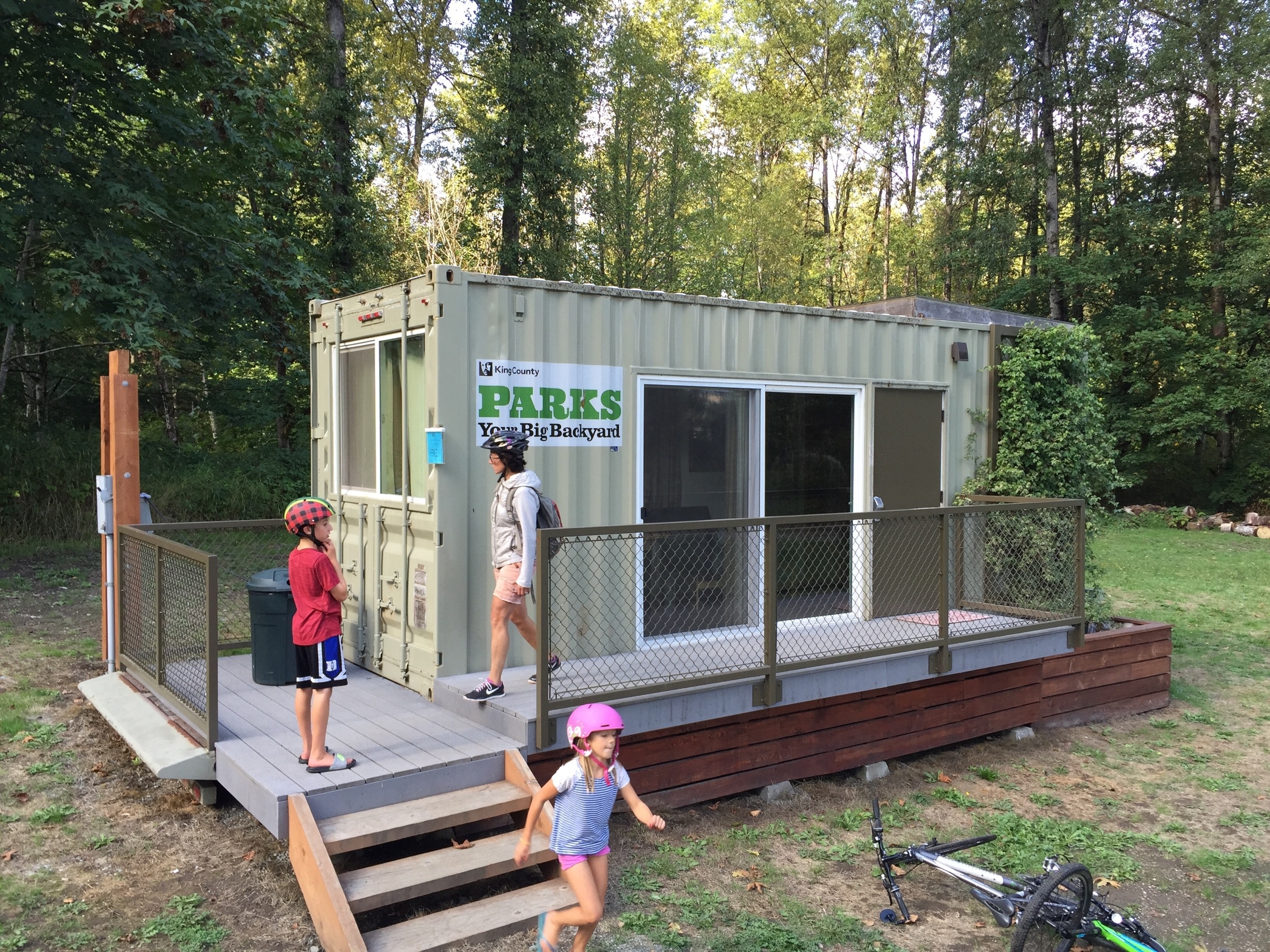Sleep in a shipping container cabin!  Reserve at the state parks website. 