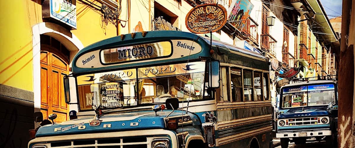 The microbuses all around La Paz are an easy and cheap mode of transportation around the city. And they look beautiful too!