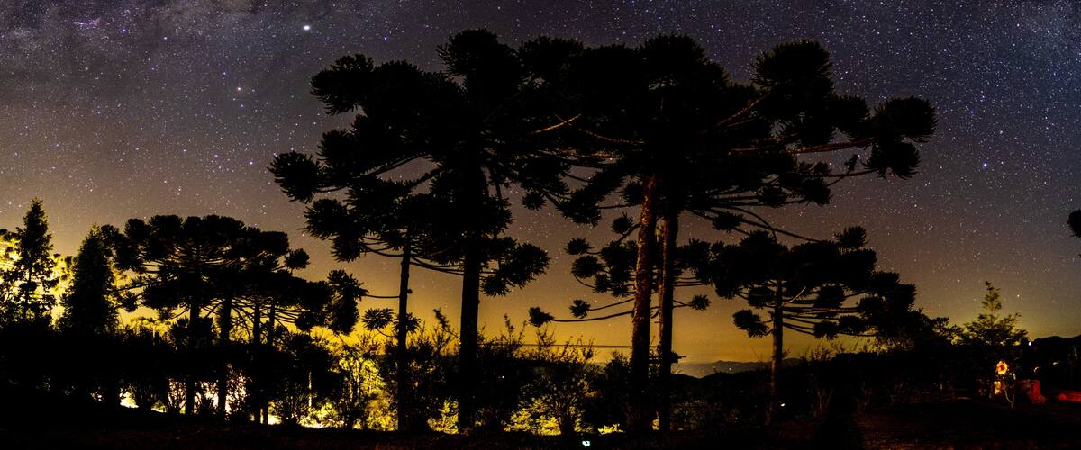 Milk way under a clear sky, in Campos do Jordão, Brazil.