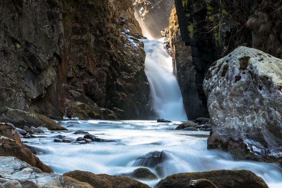Waterfall in the wood. Italian Alps #BvSWater