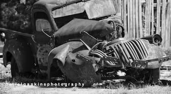 Dilapidated Truck monochrome study