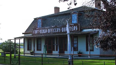 The hub of the complex is the original log building completed in 1941.