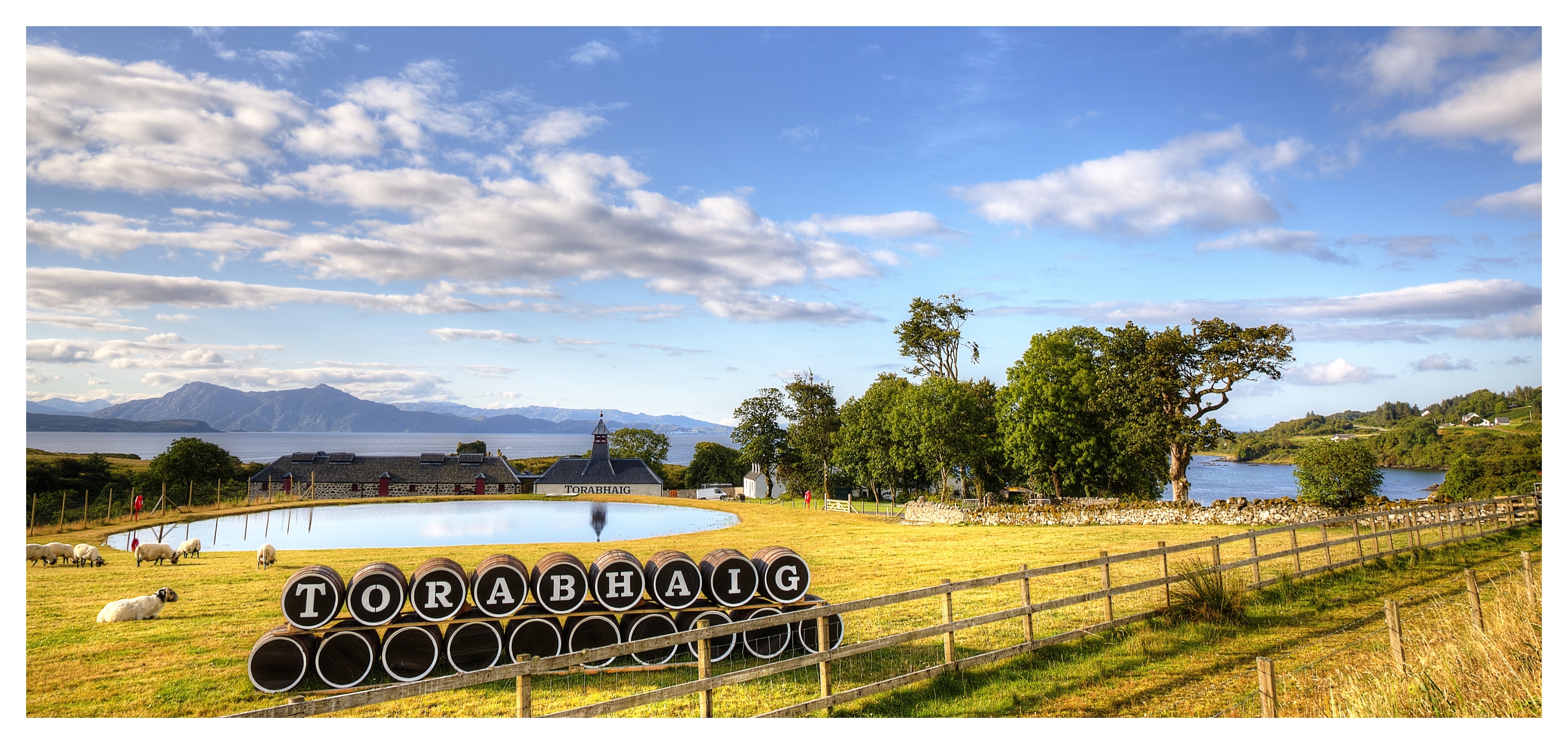 the pleasant surroundings of the distillery couldn't have a more spectacular backdrop!