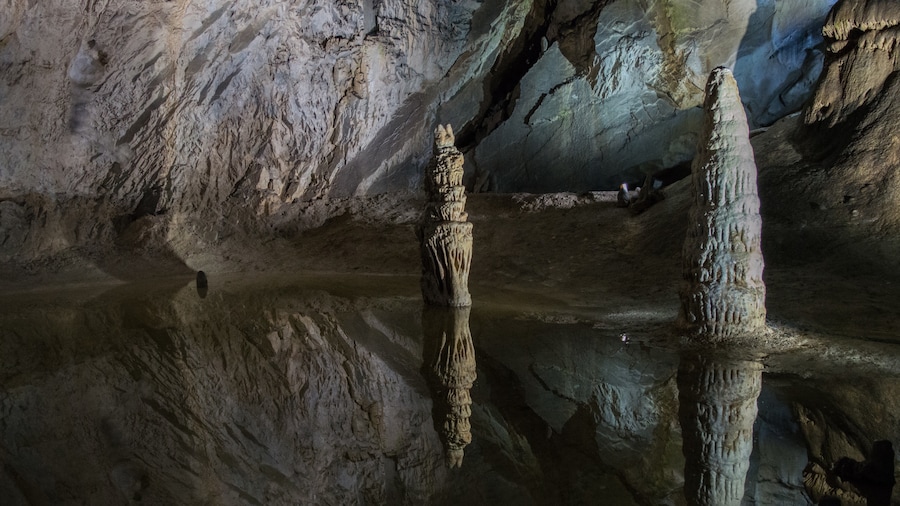 Belianska cave is situated in the Tatra mountains of Slovak republic and it really worth a visit to this amazing cave. It is just half an hour hike from the main road where there is heaps of space to park your vehicle. It is simply a cool place to be in.