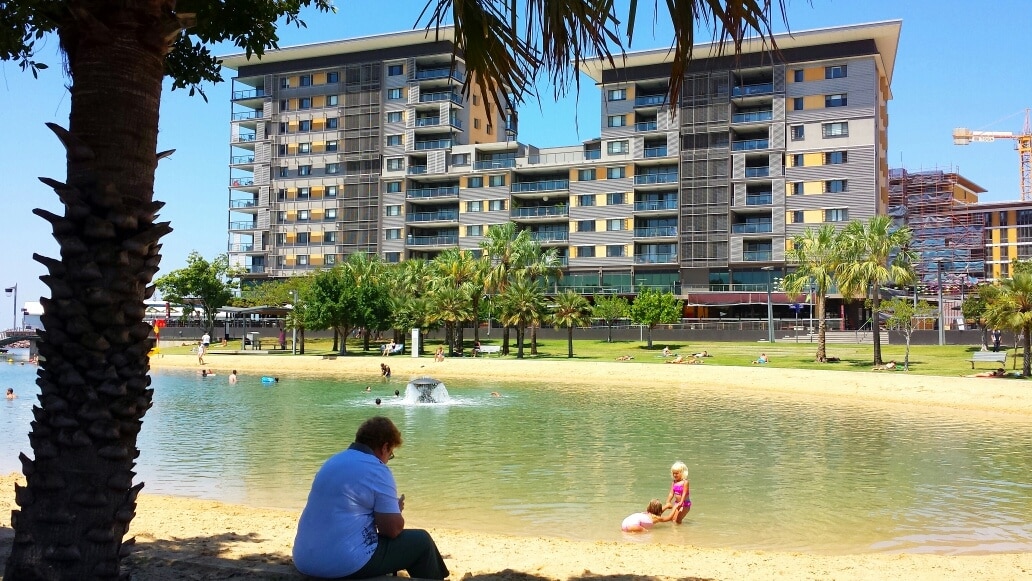 Darwin Waterfront and Lagoon is a great place to cool off and go swimming with the kid in the city. Lots of grass area for a picnic or cafes and restaurants nearby.