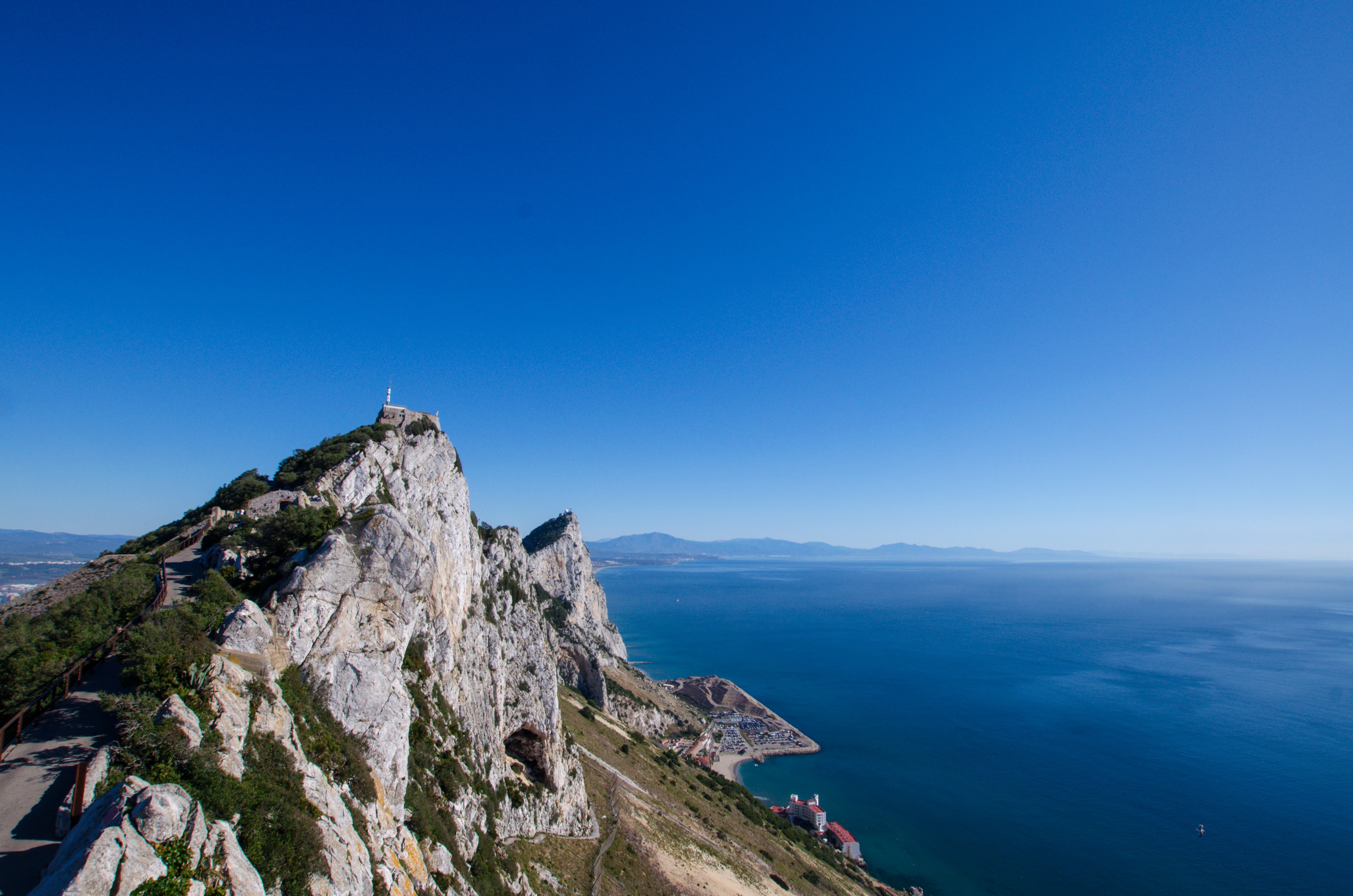 View taken from the recently opened Skywalk looking towards 'The top of the rock' Gibraltar. Access to the Skywalk is included with the nature reserve entrance fee. Yes it was officially opened by Mark Hamill.