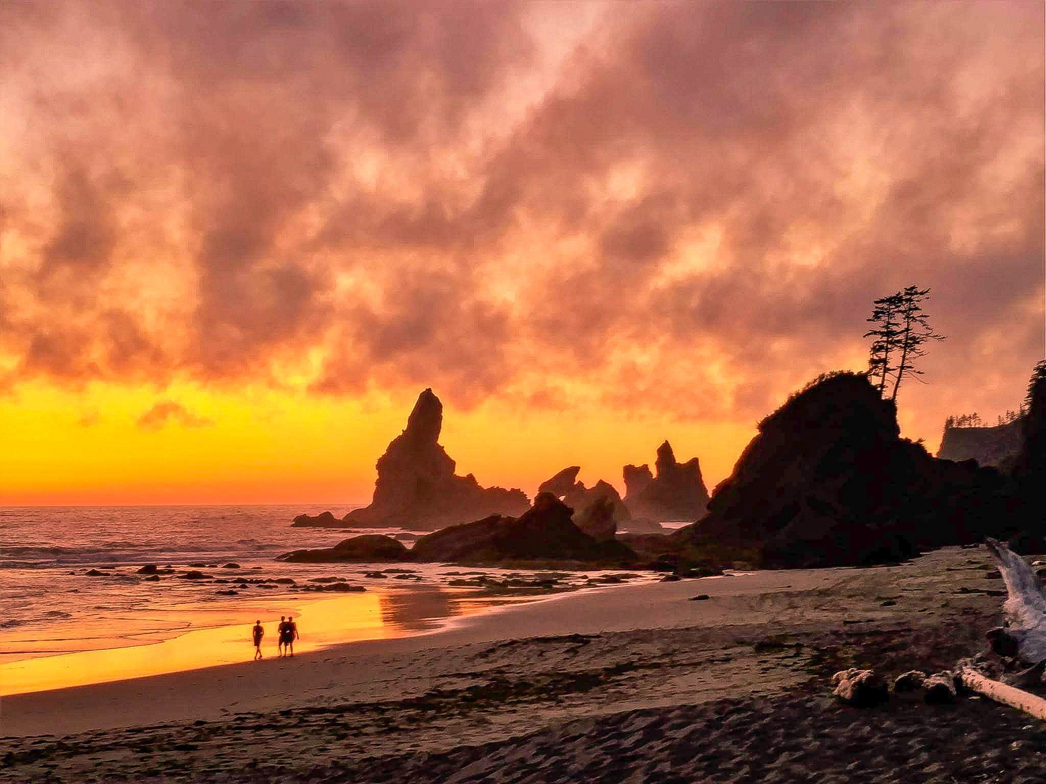 Do you like camping? How about camping on a beach? The views here are otherworldly with the sea stacks and various tide pools. Located in the green paradise that is the Olympic National Park, it is only a short 0.7 mile hike and you're there . Think ahead and bring some wood for a fire and smores. I promise this place is truly unique and spending a night listening to the waves crashing was one of the most surreal and relaxing experiences of my life. Just beware of the tides, as you do not want to get washed away. Also a wilderness camping permit is required and you can get one of those at the Olympic National Park Visitors Center in Port Angeles. So do your mind a favor, escape the daily grind and technology for the ultimate nature experience. Remember to pack out what you pack in and leave no trace! Enjoy!

#culture