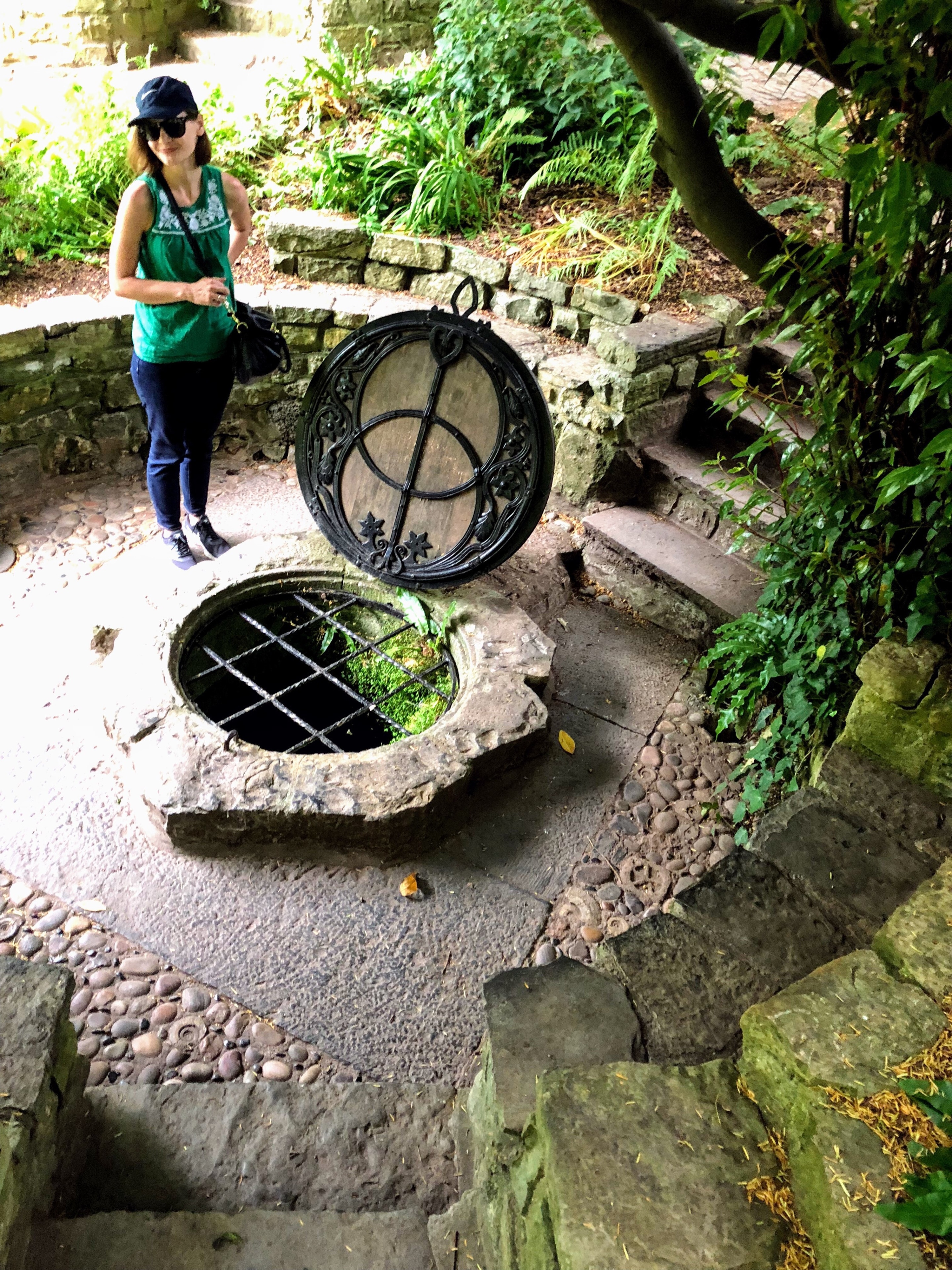 The tranquil Chalice Well in Glastonbury, U.K.