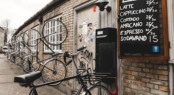 For a hipster overdose, check out this combined bike workshop and coffee bar.