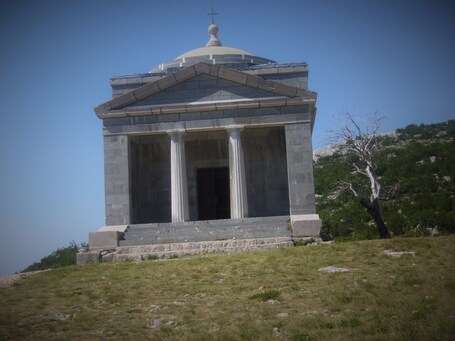 Road for the people, who have a very strong nerves. Large chasms but view is amazing. On the picture crkva Sv. Frane - one of the symbols of Velebit.