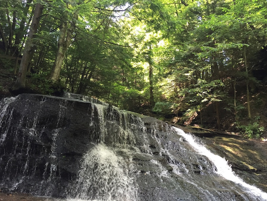 Hell's hollow trail steep walk slippery to the falls be careful :)