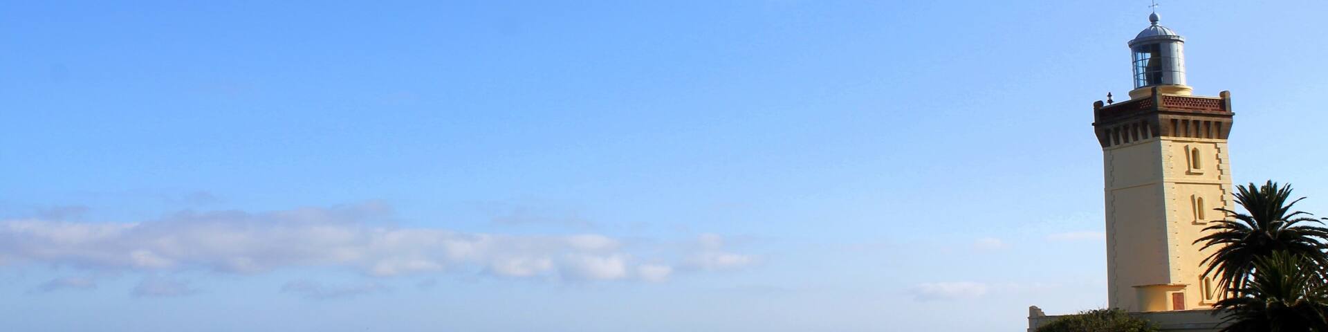 Cap Spartel - where the Mediterranean seas meets the Atlantic Ocean. The sky and the ocean were such vibrant kinds of #blue and a very beautiful contrast with the yellow lighthouse. It was one of the most beautiful views I ever had. #lighthouse #ocean #travel #sea #wanderlust #morrocco #BestOf5