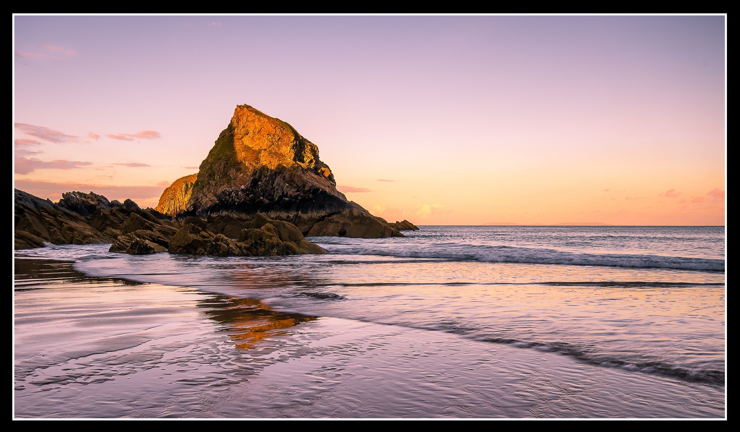 Sunset on monkstone beach, had to run across the beach with all my gear to take this as the light was fading fast 