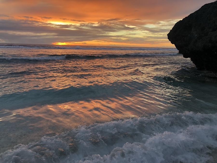 Gorgeous Mangaia sunset near Babe’s Place. Cook Islands.
