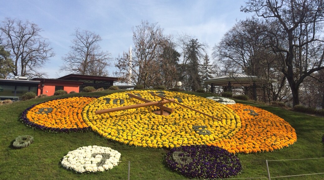 Horloge fleurie, Genève, Canton de Genève, Suisse