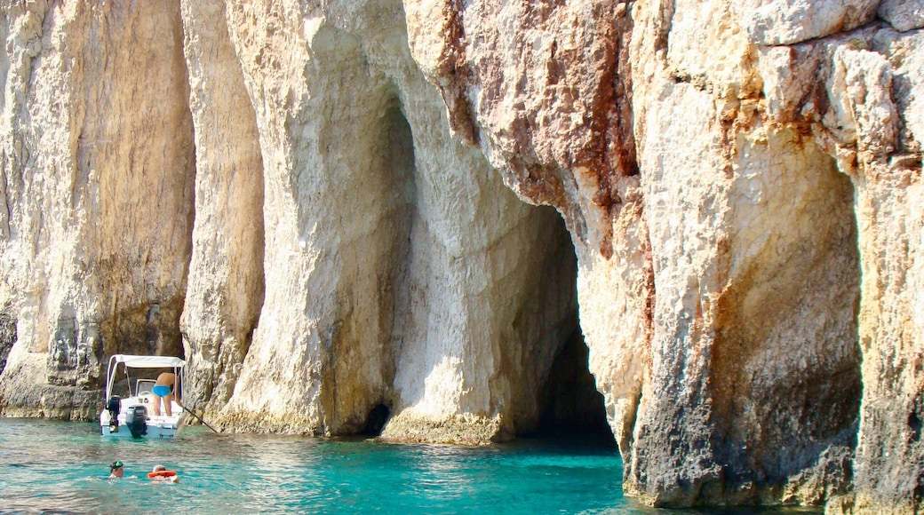 De blå hulene, Zakynthos, Regionen De joniske øyer, Hellas