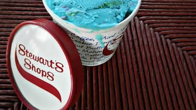 Stewart's Shops. An upstate New York thing. You wouldn't understand. ;) 

Looks like a regular gas station to visitors, but it's where we all get the best local dairy products around! Try the loopy loop ice cream--tastes like fruity pebbles! #blue