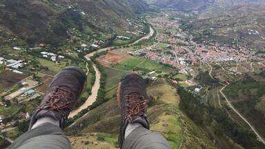 Paragliding for the first time in Paute, Ecuador.....the drive up the mountain was more scary than actually paragliding.  What an amazing rush!