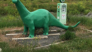 If you stop for gas here then you get to hang out with an awesome dinosaur. #montana