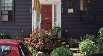 This is one of the many beautifully restored old homes in the colonial section of Newport.  Once run down and close to abandon, it has become increasingly fashionable the past 20 years or so. Most were built between 1700 and 1800 and bear the names of original owners and dates constructed