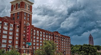 Storm rolling in over Ponce City Market. Viewed from Paris on Ponce 