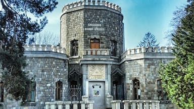 This castle was built in the 1890s by Romanian savant BP Hasdeu in memory of his daughter, Julia after she died at the early age of 18. The grieving father started spiritism sessions to contact the spirit of his beloved Julia and it is said that the castle was built following her instructions from the afterlife. On the entrance door there are two inscriptions: the family motto 'Pro fide et patria' and Galilei's famous 'E pur si muove'
