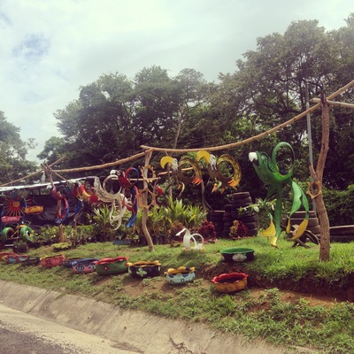 On the road to our beachside homestay.